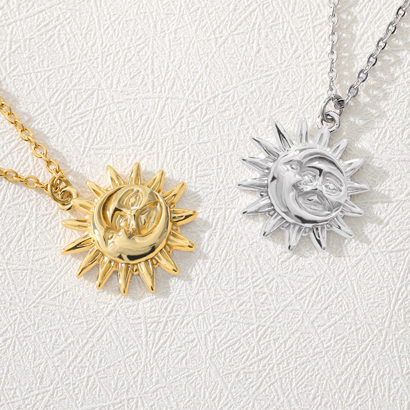 Stainless Steel Sun Necklace