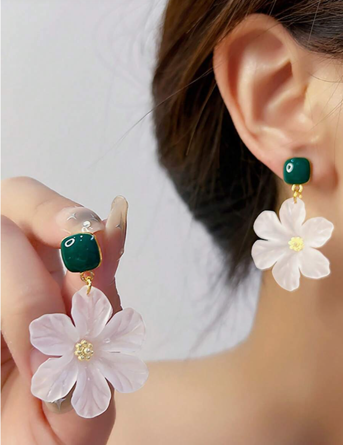 Bohemia Romantic Camellia Flower Earrings