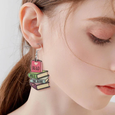 Books Earrings