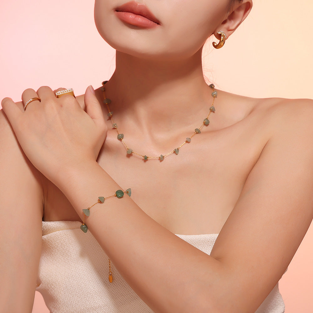 Natural Stone Beaded Bracelet