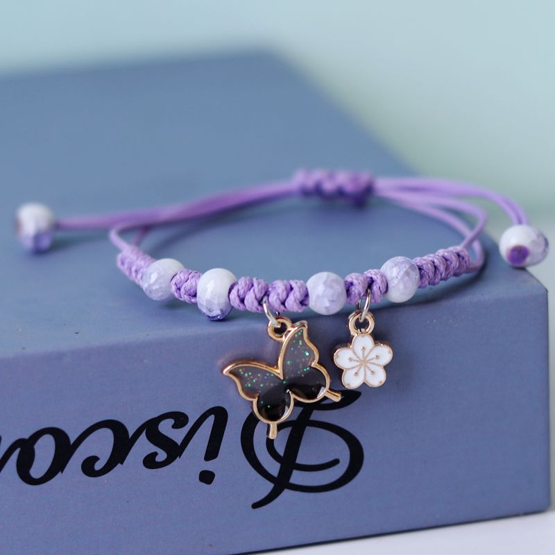 Butterfly & Flower Charm Bracelet