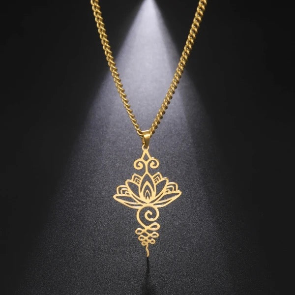 Lotus Flower Pendant Necklace