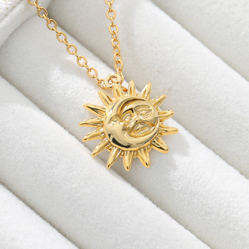 Stainless Steel Sun Necklace