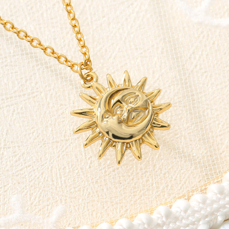 Stainless Steel Sun Necklace
