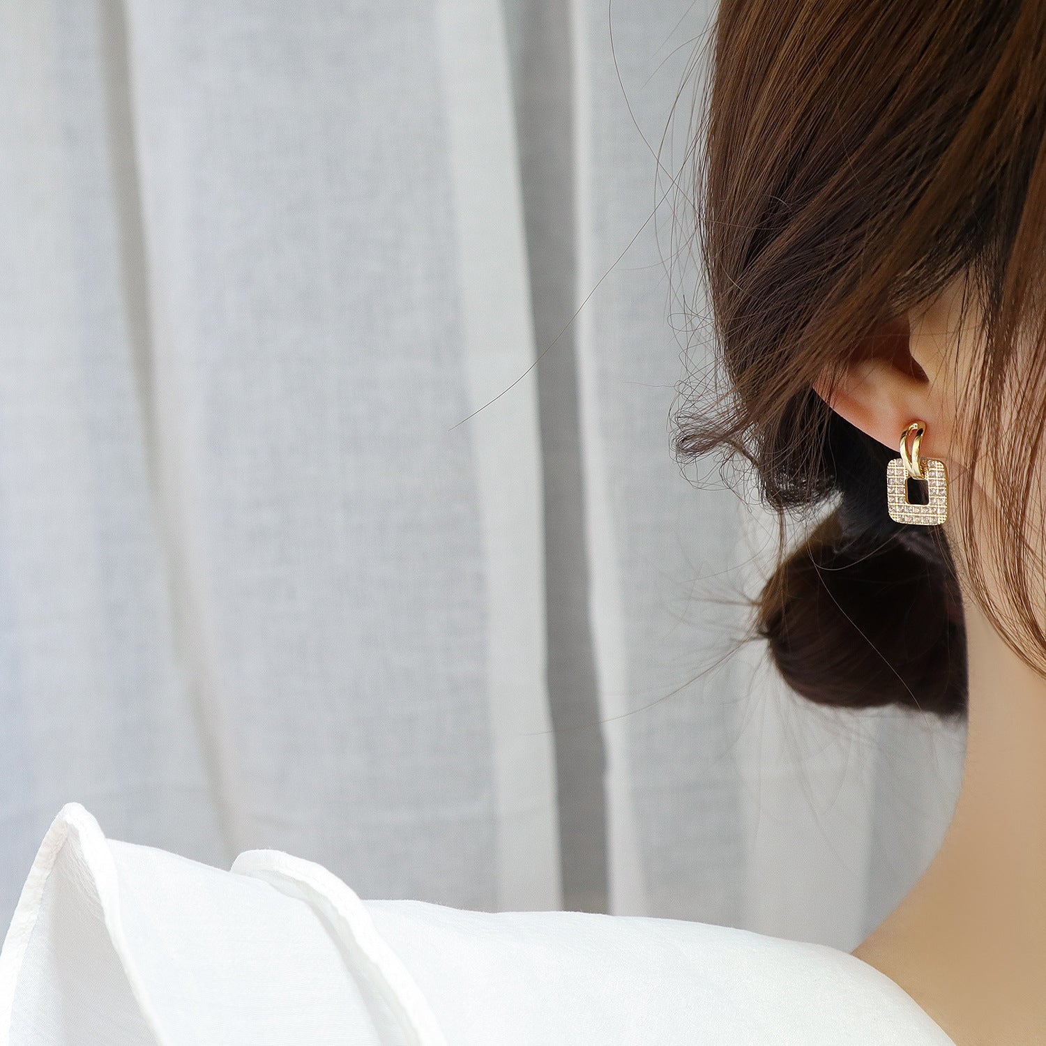 Hollow Square Earrings