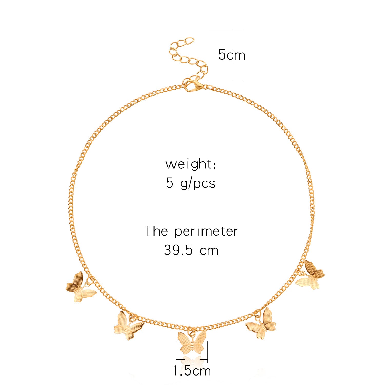 Three-dimensional Butterfly Necklace