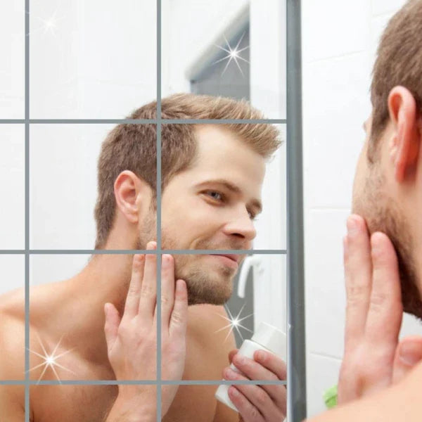 3D Square Mirror Wall Stickers