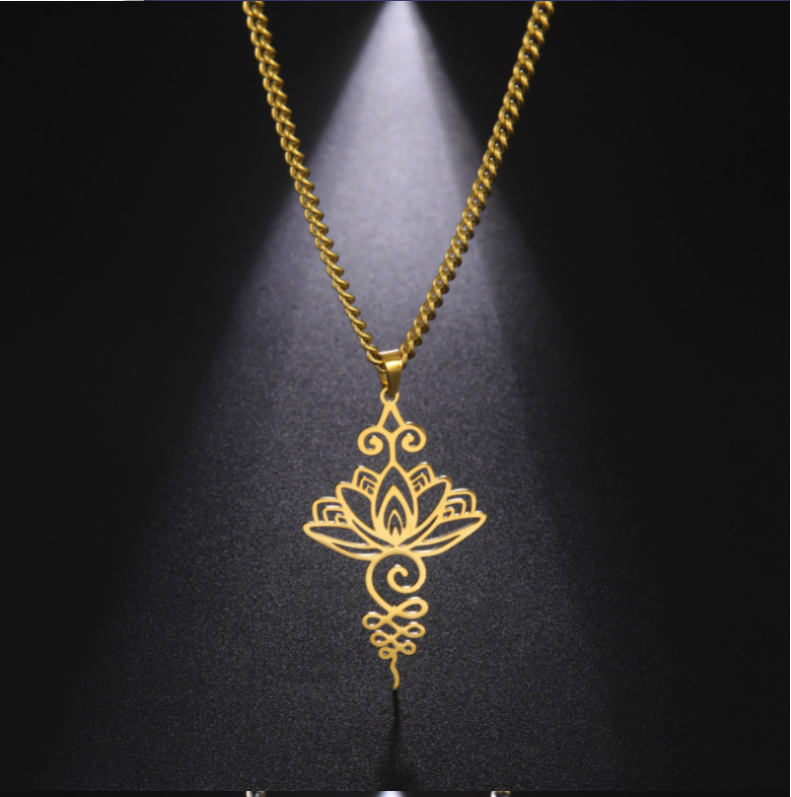 Lotus Flower Pendant Necklace