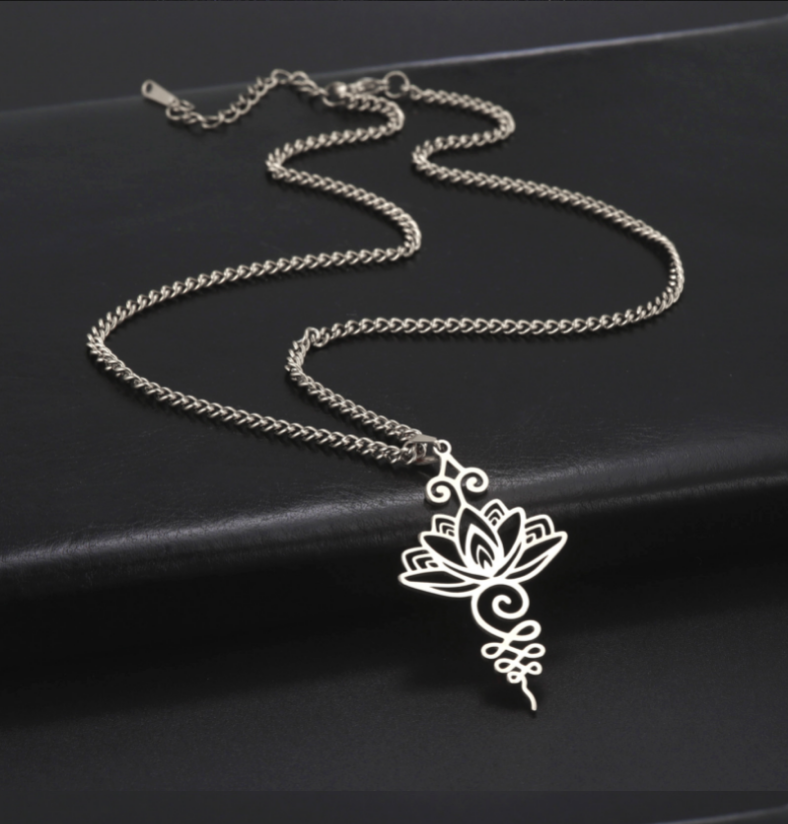 Lotus Flower Pendant Necklace