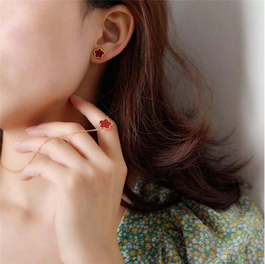 Plum Blossom Necklace Earrings Bracelet Jewelry Sets