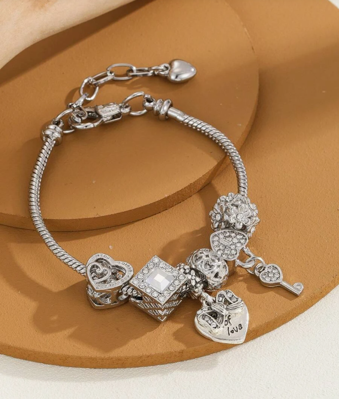 Multi Element Beaded Love Bracelet