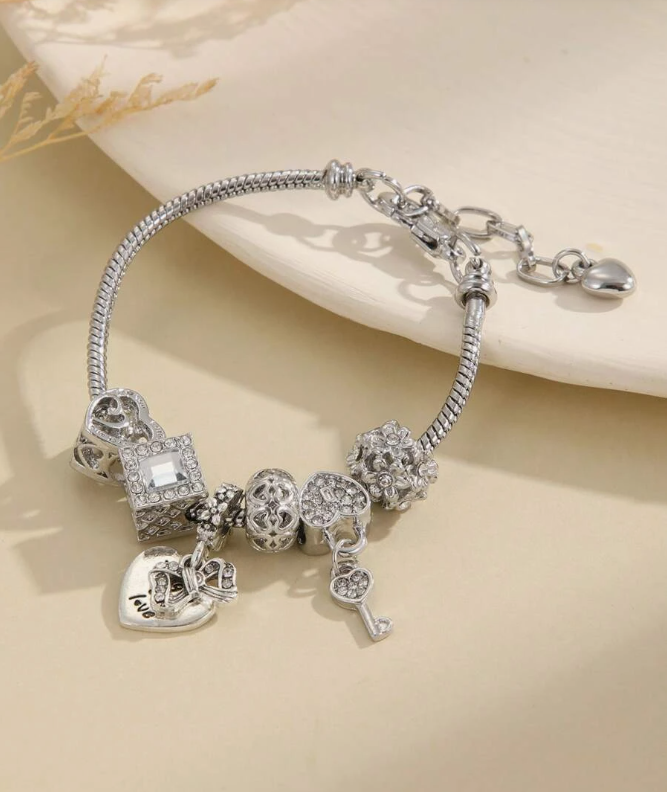 Multi Element Beaded Love Bracelet