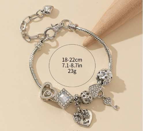 Multi Element Beaded Love Bracelet