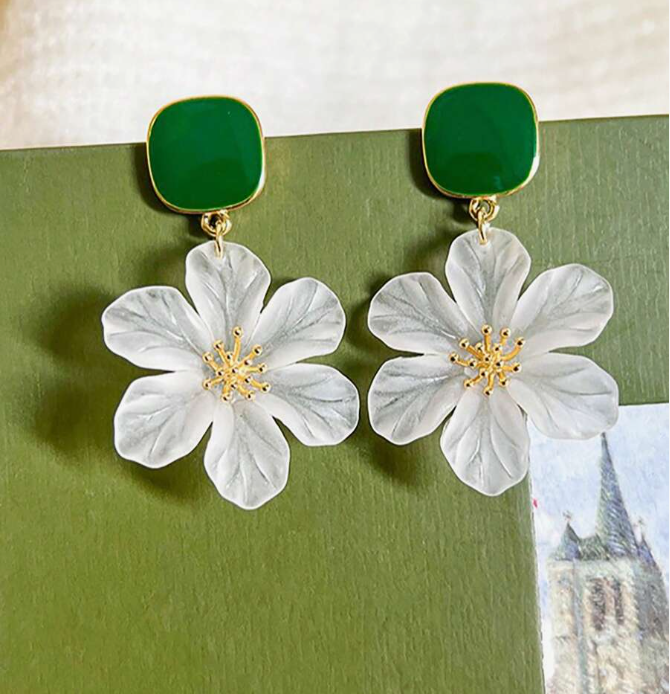 Bohemia Romantic Camellia Flower Earrings