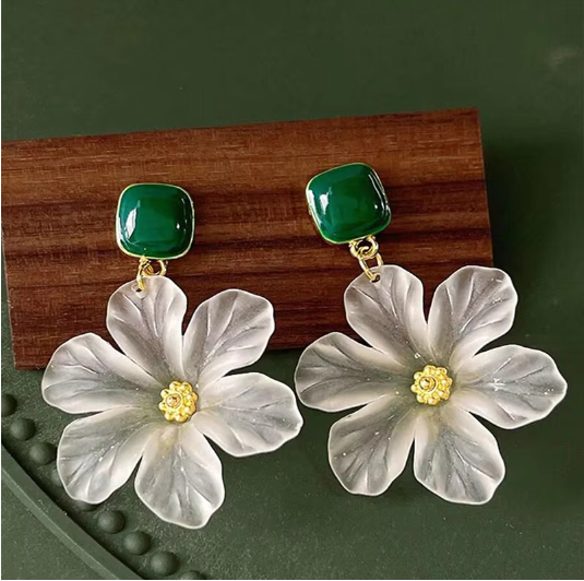 Bohemia Romantic Camellia Flower Earrings