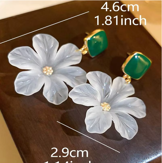 Bohemia Romantic Camellia Flower Earrings