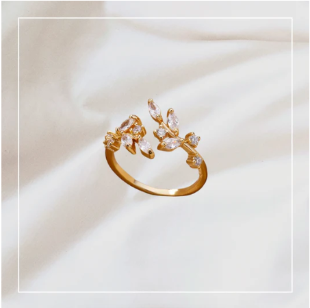 Zircon Leaves Open Rings