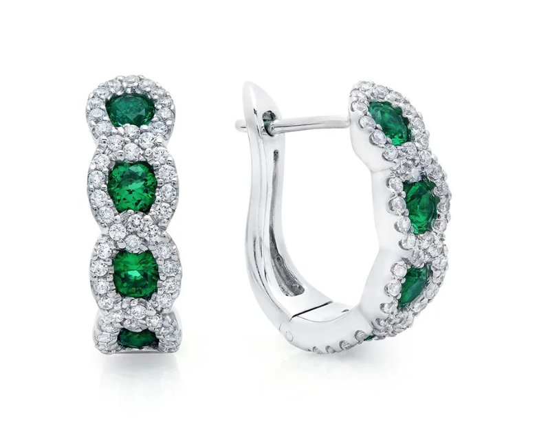 Cubic Zirconia Hoop Earrings