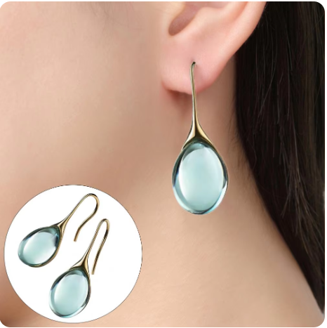 Natural Stone Hook Dangle Earrings