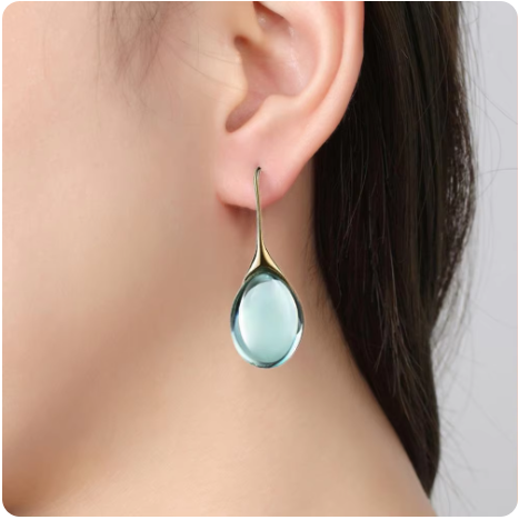 Natural Stone Hook Dangle Earrings