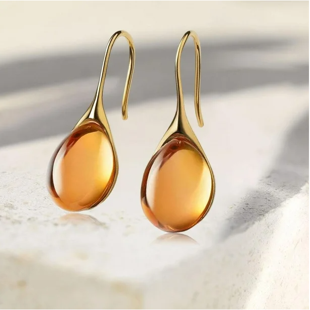 Natural Stone Hook Dangle Earrings