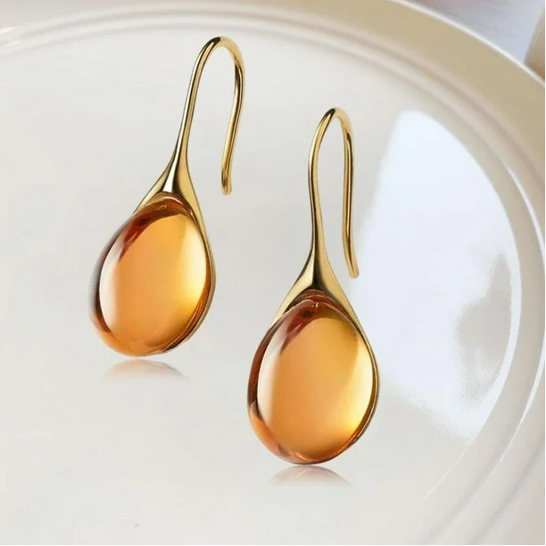 Natural Stone Hook Dangle Earrings