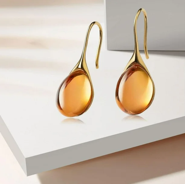 Natural Stone Hook Dangle Earrings