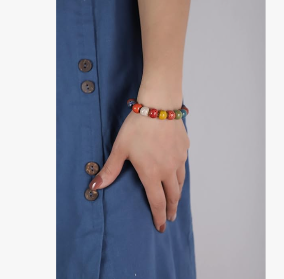 Handcrafted Ceramic Bead Bracelet