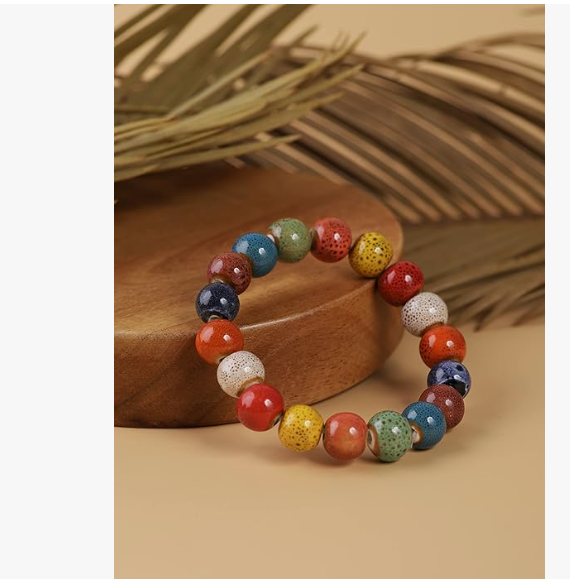 Handcrafted Ceramic Bead Bracelet
