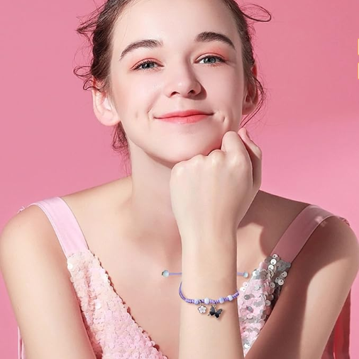 Butterfly & Flower Charm Bracelet