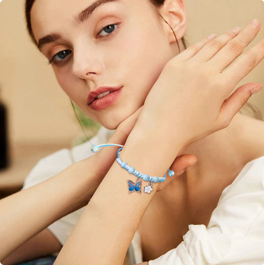 Butterfly & Flower Charm Bracelet