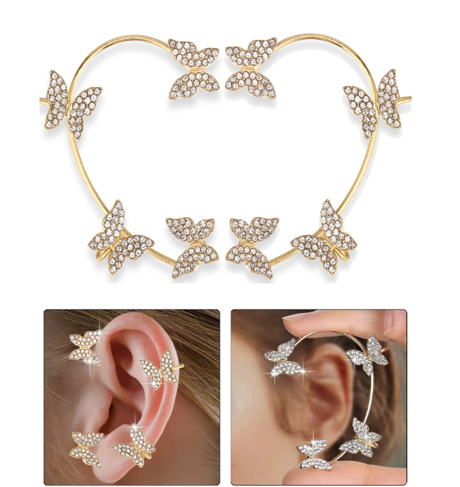 Butterfly Non Pierced Clip On Earrings