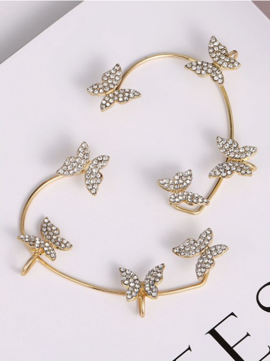 Butterfly Non Pierced Clip On Earrings