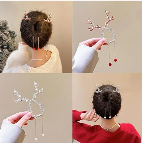 Reindeer Christmas Hairpin