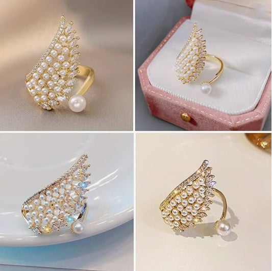 Pearl Wing Ring