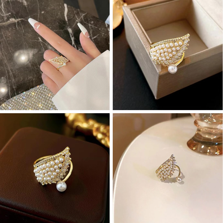 Pearl Wing Ring