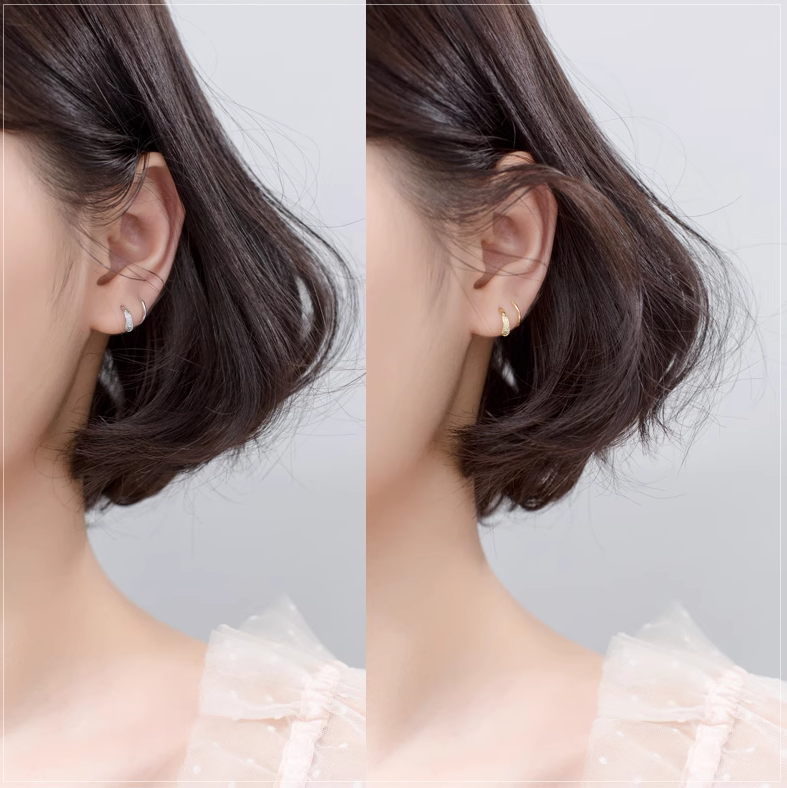 925 Sterling Silver Spiral Stud Earrings