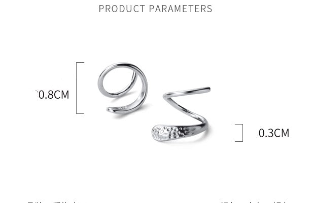 925 Sterling Silver Spiral Stud Earrings