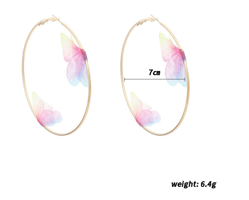 Butterfly Hoops Earrings