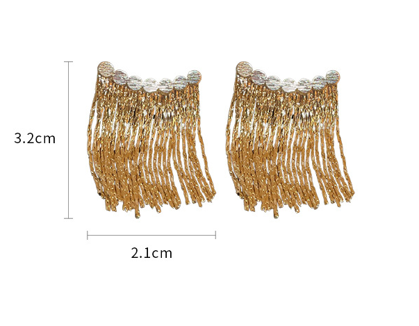 Rhinestone Tassel Earrings