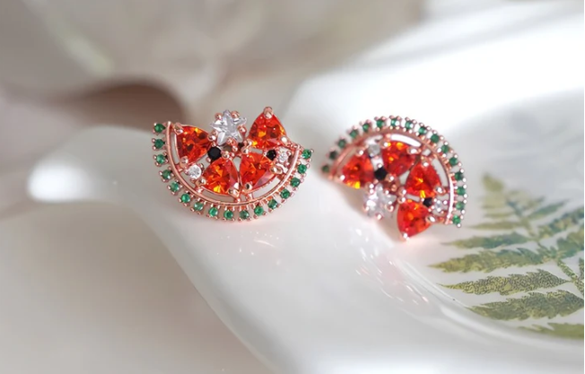 watermelon earrings