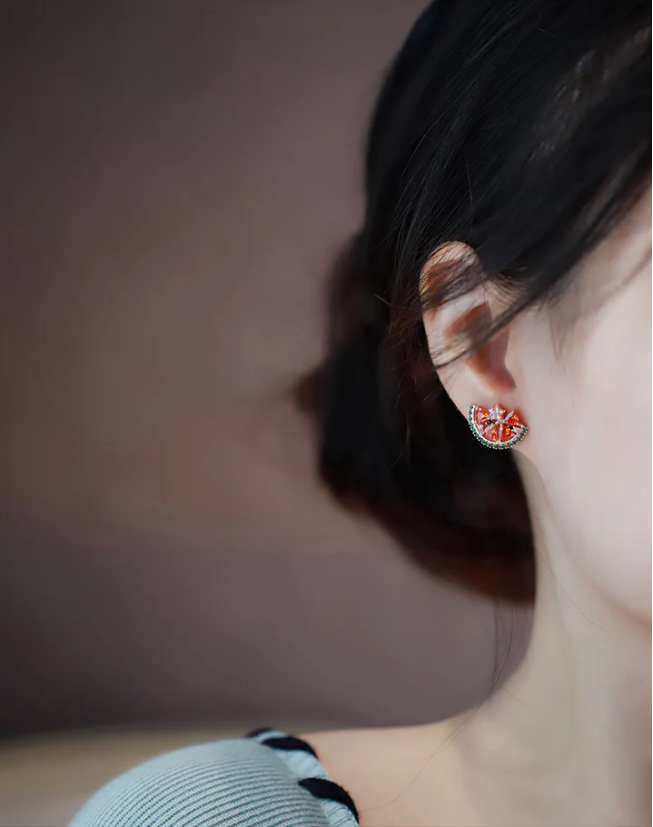 watermelon earrings