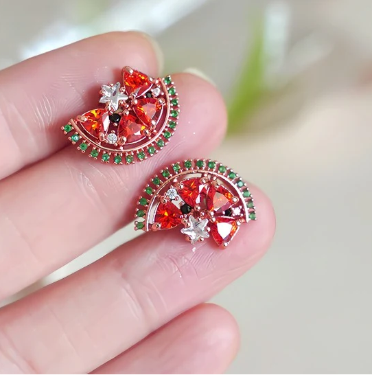 watermelon earrings