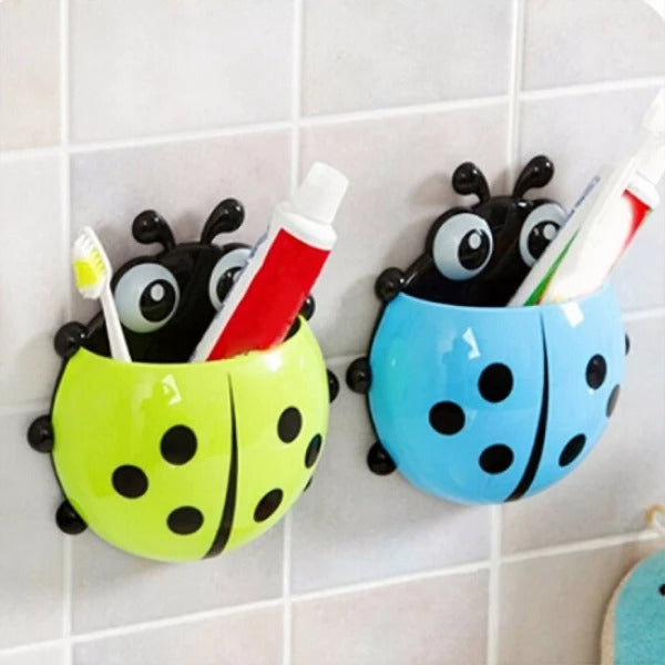Ladybug Toothbrush Holder With Suction Cups