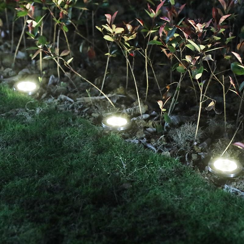 LED Solar Powered In-Ground Lights (4 piece)