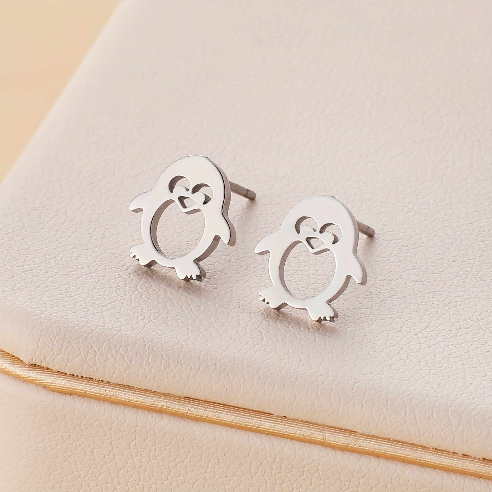 Hollow Penguin Shaped Earrings