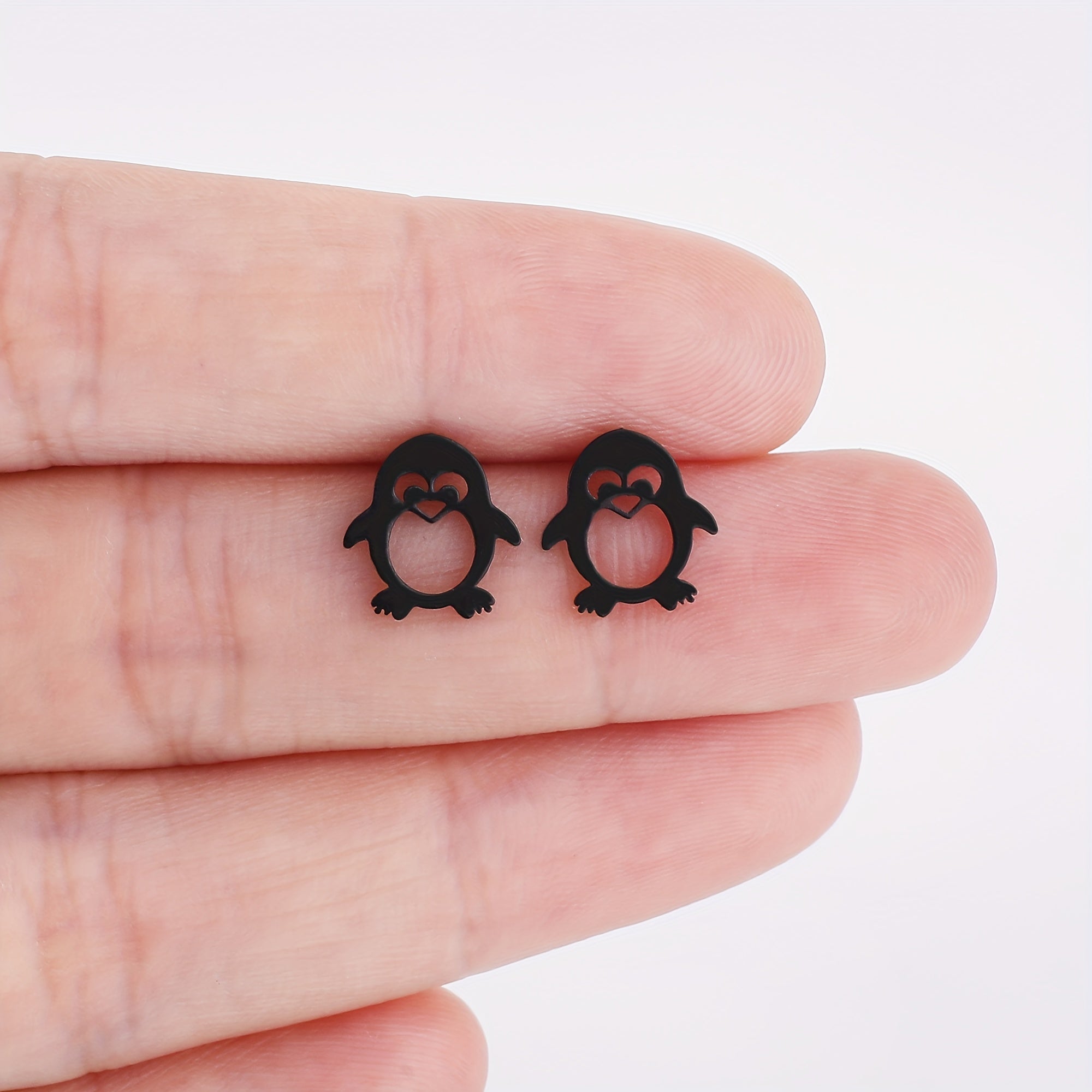 Hollow Penguin Shaped Earrings