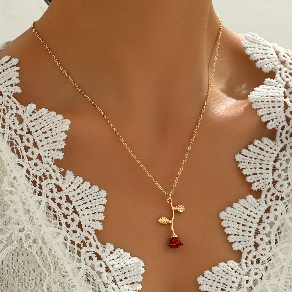Rose Flower Necklace
