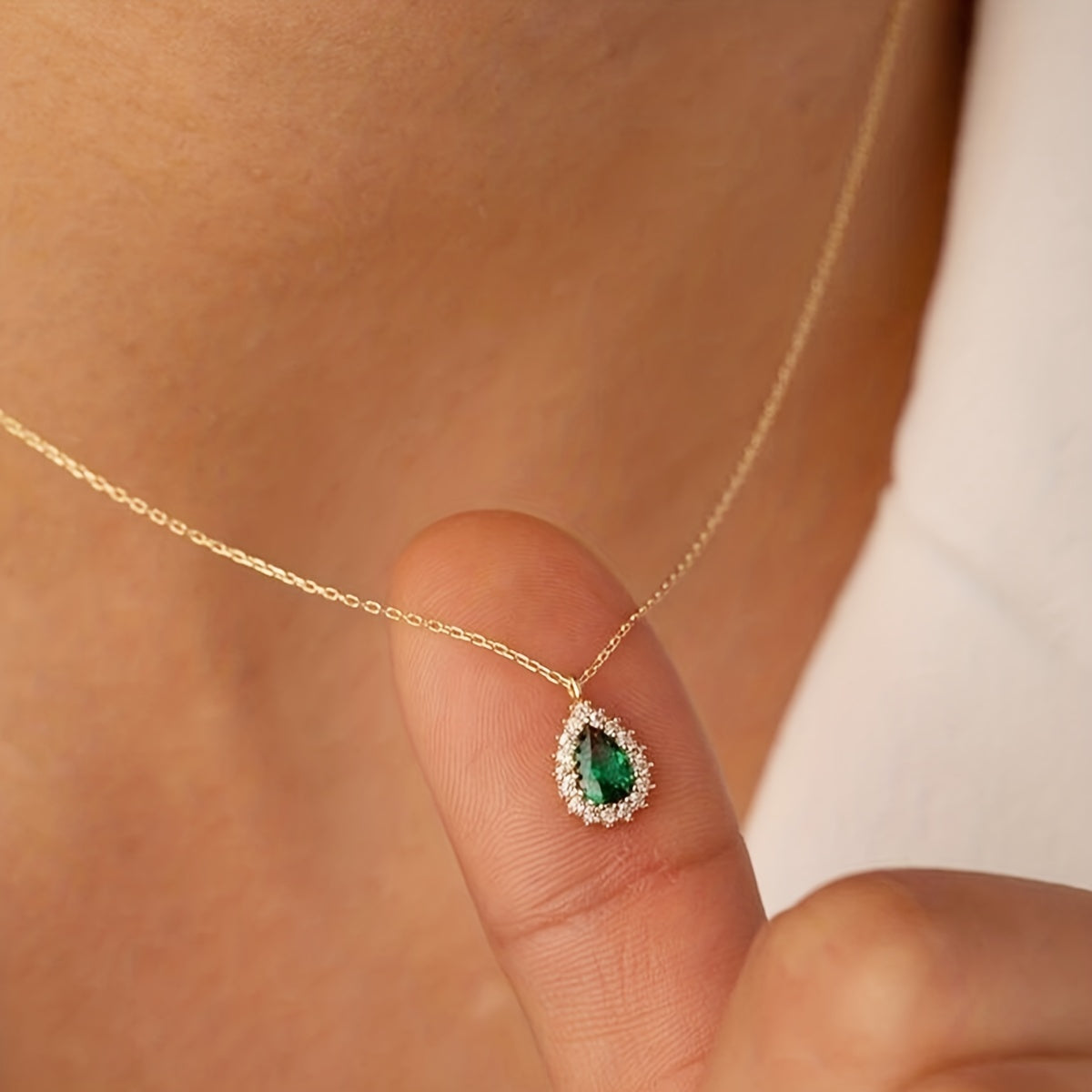 Green Zirconia Necklace