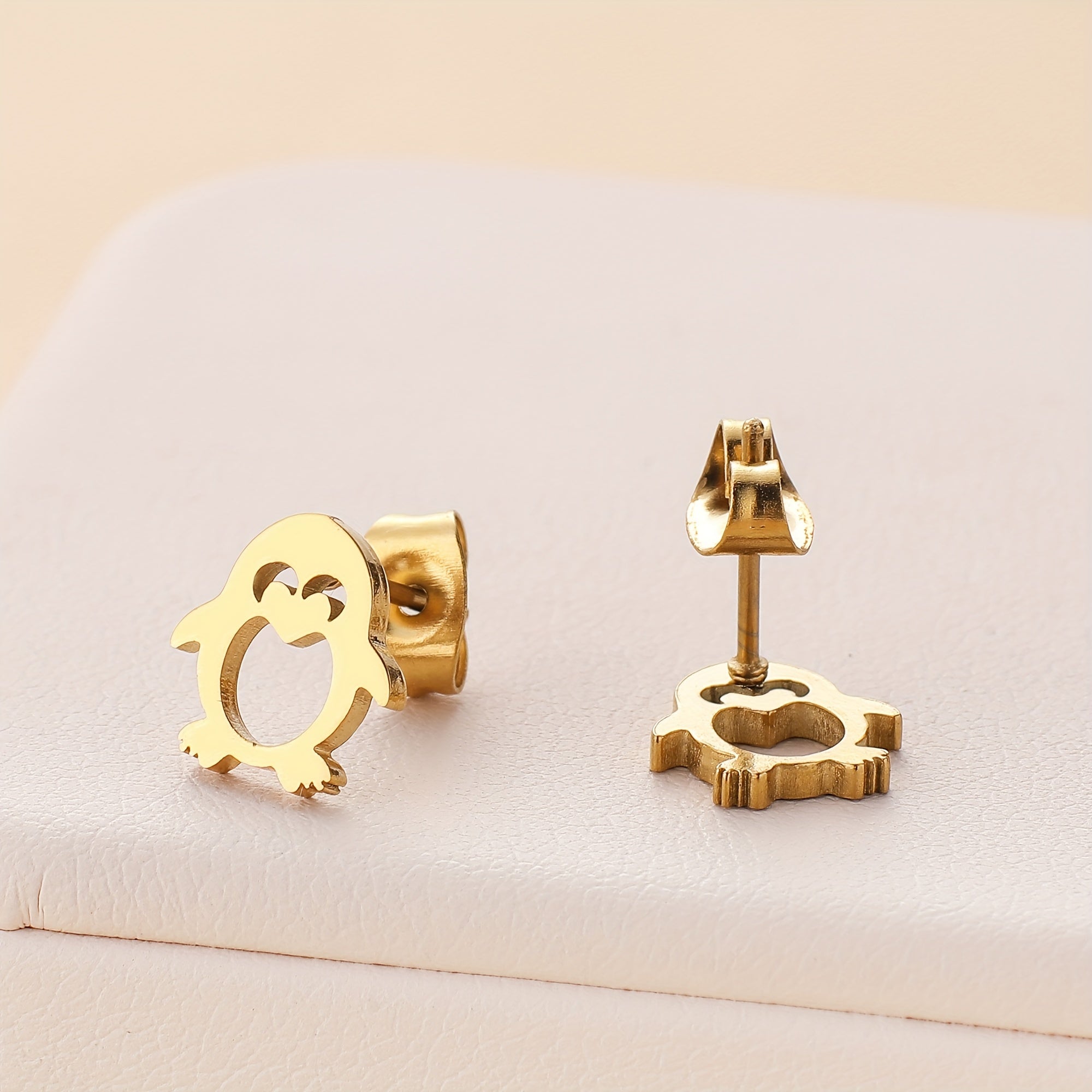 Hollow Penguin Shaped Earrings